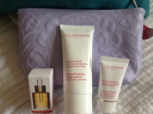 Lovely sample sized Clarins products