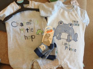 Cute Froggy babygro's from Daddy's work colleagues - from Tu at Sainsbury's