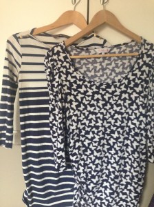 My fave maternity tops - (L) New Look, (R) Red Herring at Debenhams