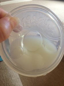 Milk caught in the Avent breast shell