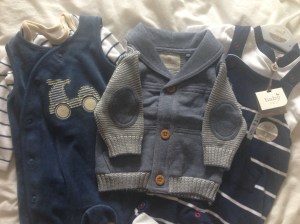 Lovely outfits from family friends (L-R Mothercare, Next, M&Co)