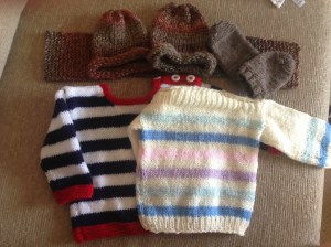 Knitted gifts from my family