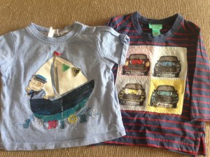 Jasper Conran T-shirt (50p) and Monsoon long-sleeved T-shirt (£2)