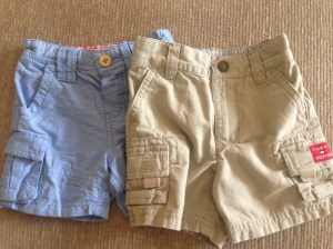 R: John Lewis Shorts (£1), tommy hilfiger shorts (£1.50)