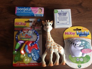 Some of our teething kit!