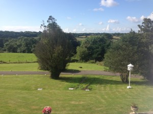 View from our room in Court Colman manor