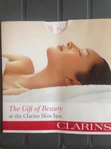 Lovely gift - Clarins mother-to-be treatment