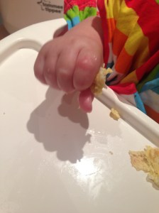 Baby-led weaning: I am NOT letting go of the egg!