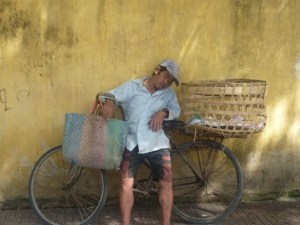 Sleeping man in Ho Chi Minh, Vietnam