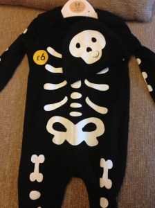 Skeleton outfit from Asda!