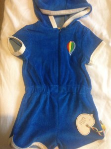 Little bird towelling romper (£10)