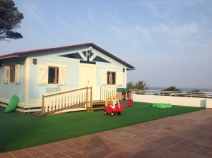 Outside one of the kids clubs, Victoria Playa