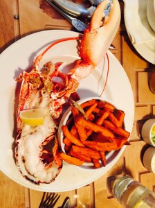 Tenby half lobster at the farmhouse grill
