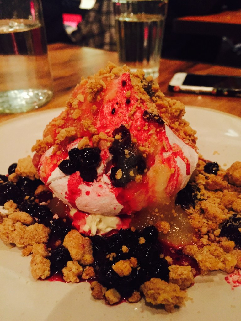 apple and blackberry pavlova at jamies