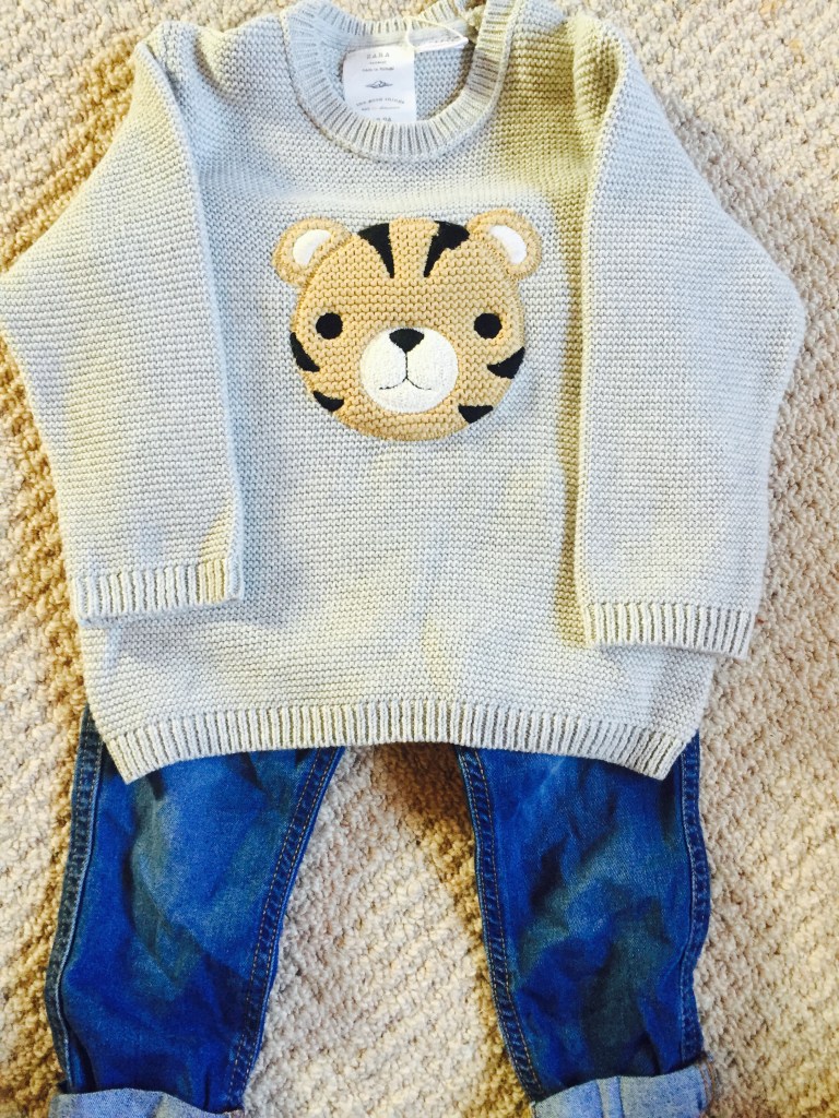 bear jumper and jeans zara