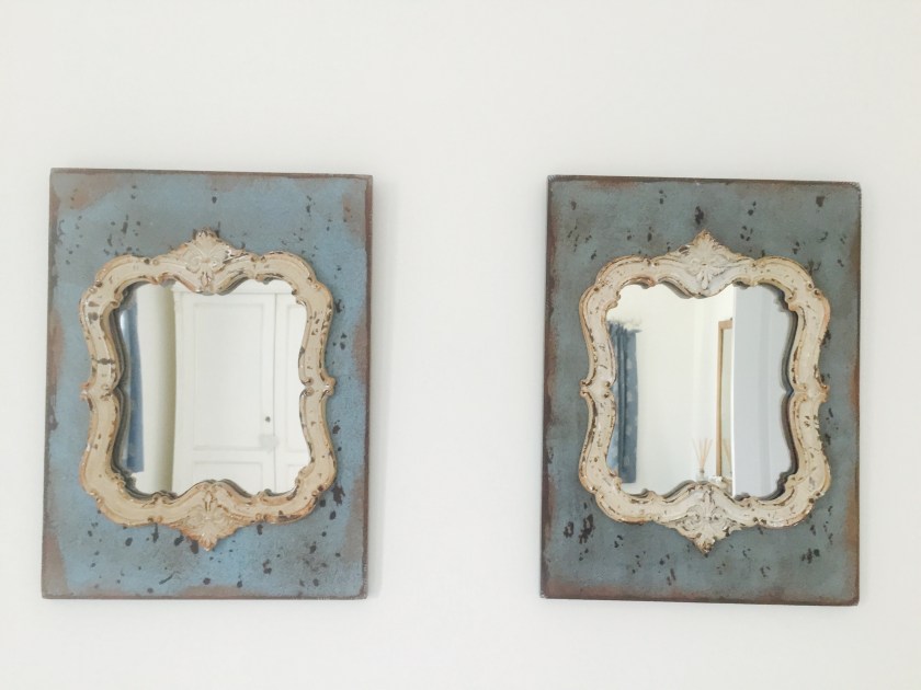 blue shabby chic mirrors