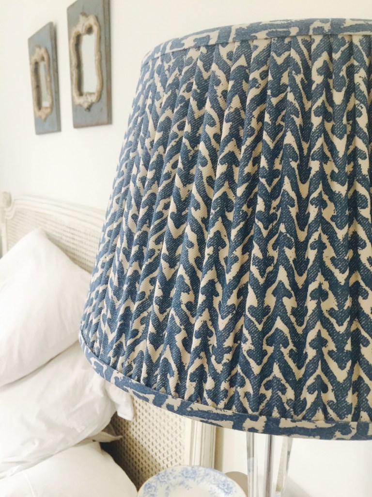 blue white bedside lamp