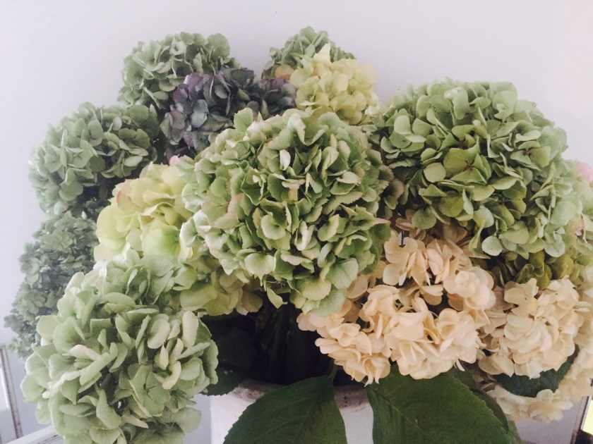 flowers in shades of green