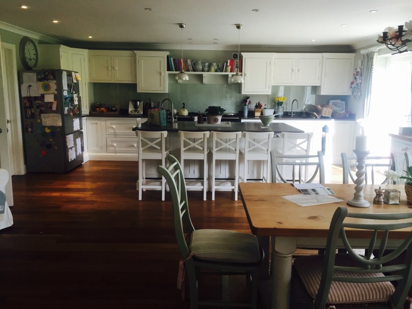 large kitchen diner galley style