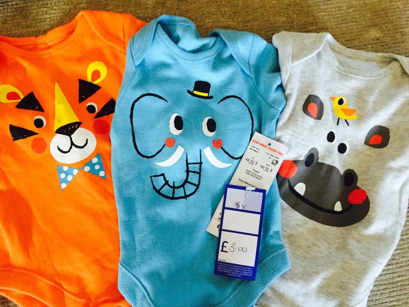 brand new tesco bodysuits from a charity shop