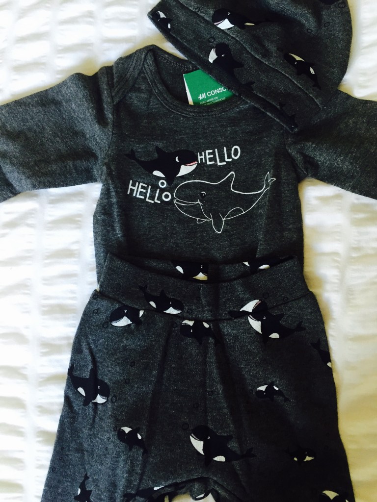 h and m  newborn orca outfit