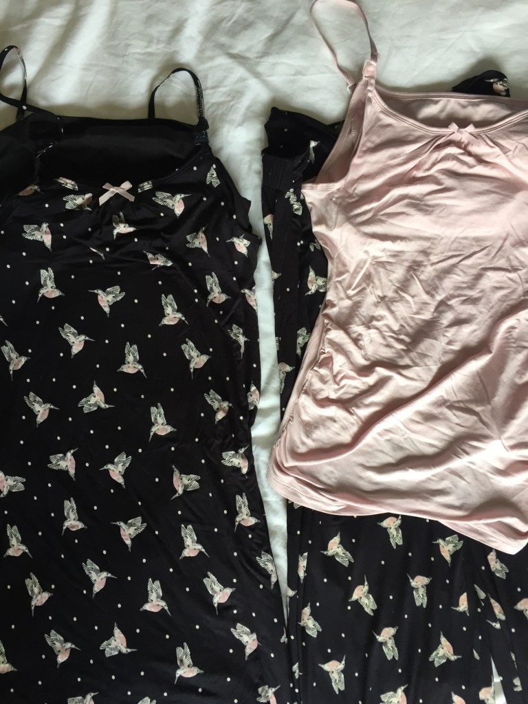 M&S maternity bird print nighty and pyjamas