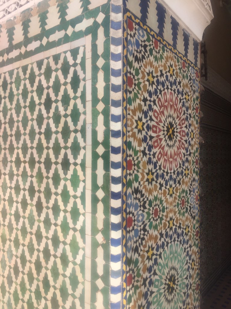 Morrocan tiles at entrance to ensemble artisanal 