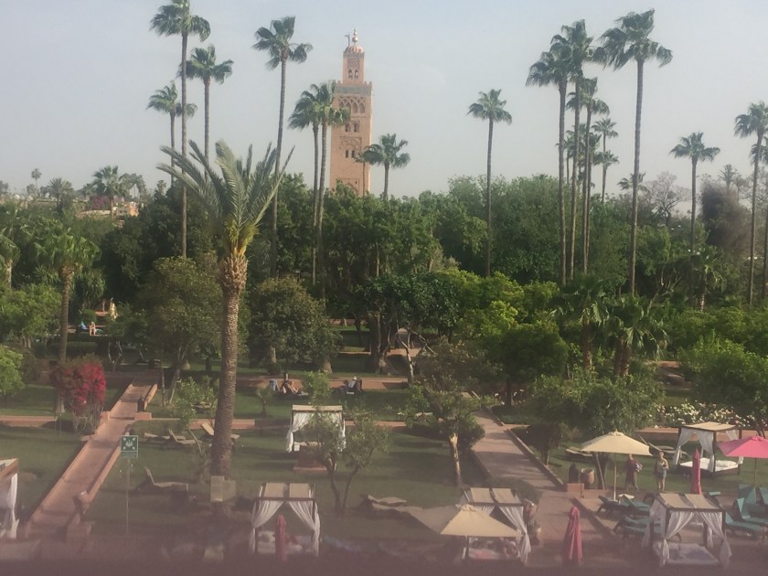 View over Medina gardens hotel Marrakesh 