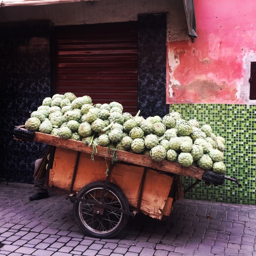 Fruit cart in Marrakesh medina 