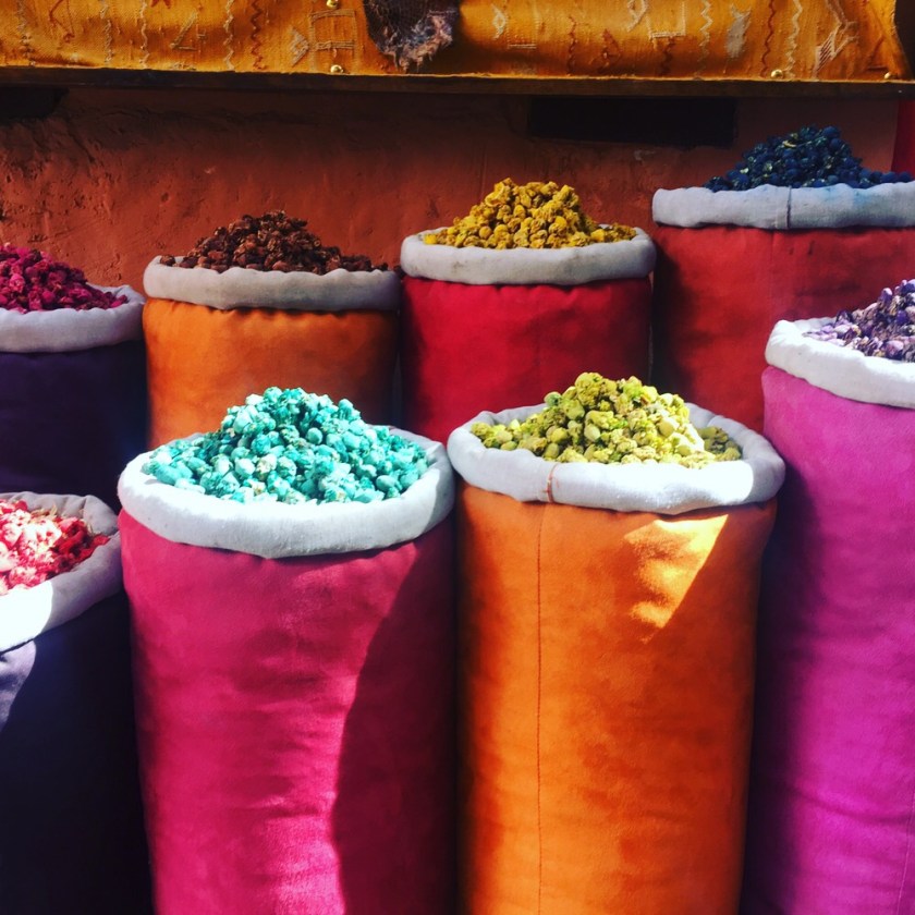 Colourful spices Marrakesh Morocco