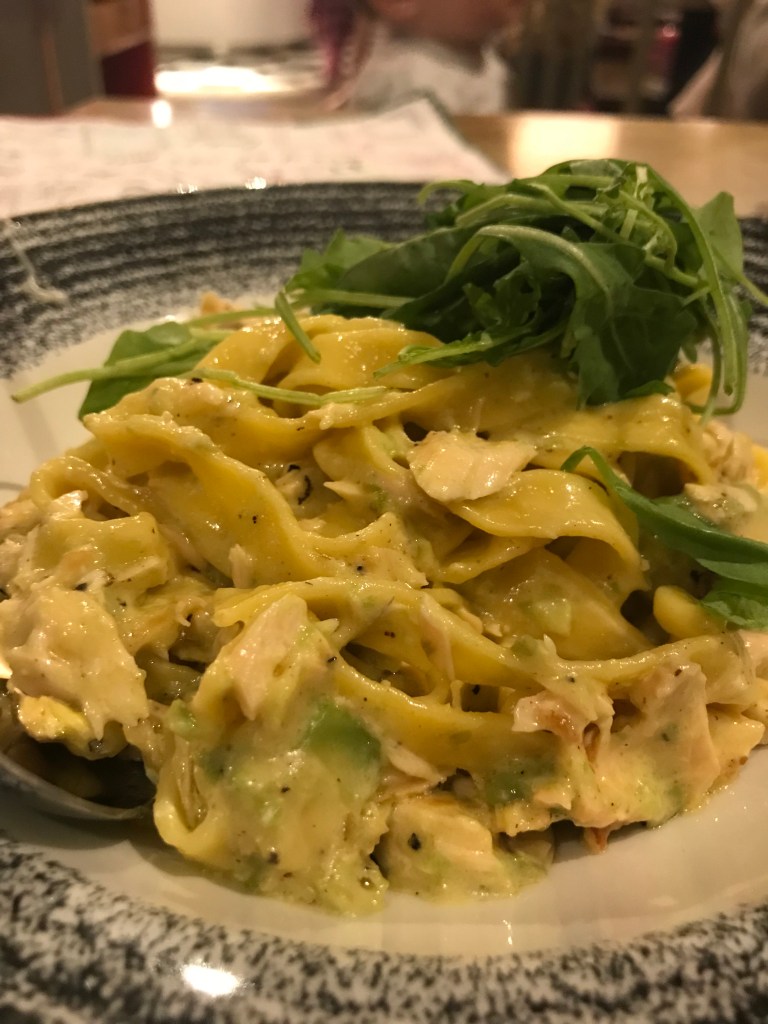 Pasta at butlins Italian restaurant 